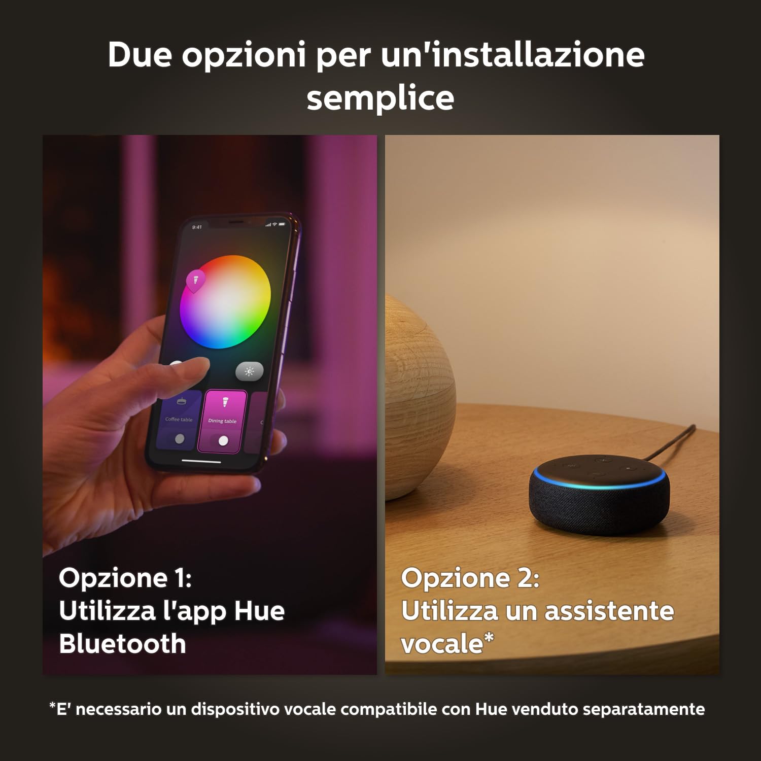 Philips Hue White and Color Ambiance Infuse, Plafoniera Smart, Grande, Lampada Smart con Bluetooth, 52.5 W, Lampada da Soffitto con App, Nera