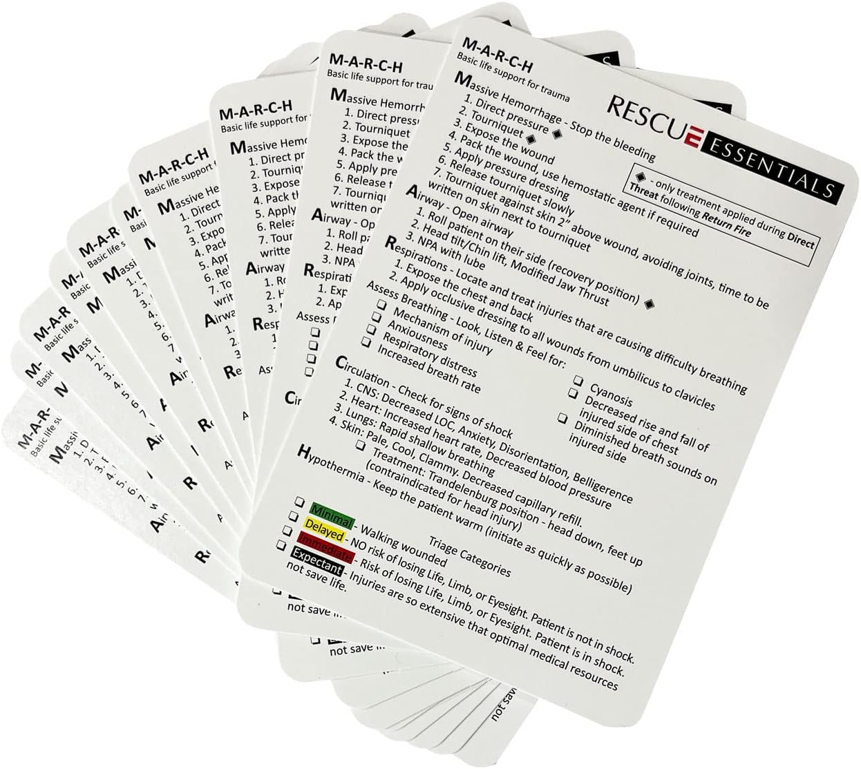 Rescue Essentials M.A.R.C.H. Cards - 10 Pack