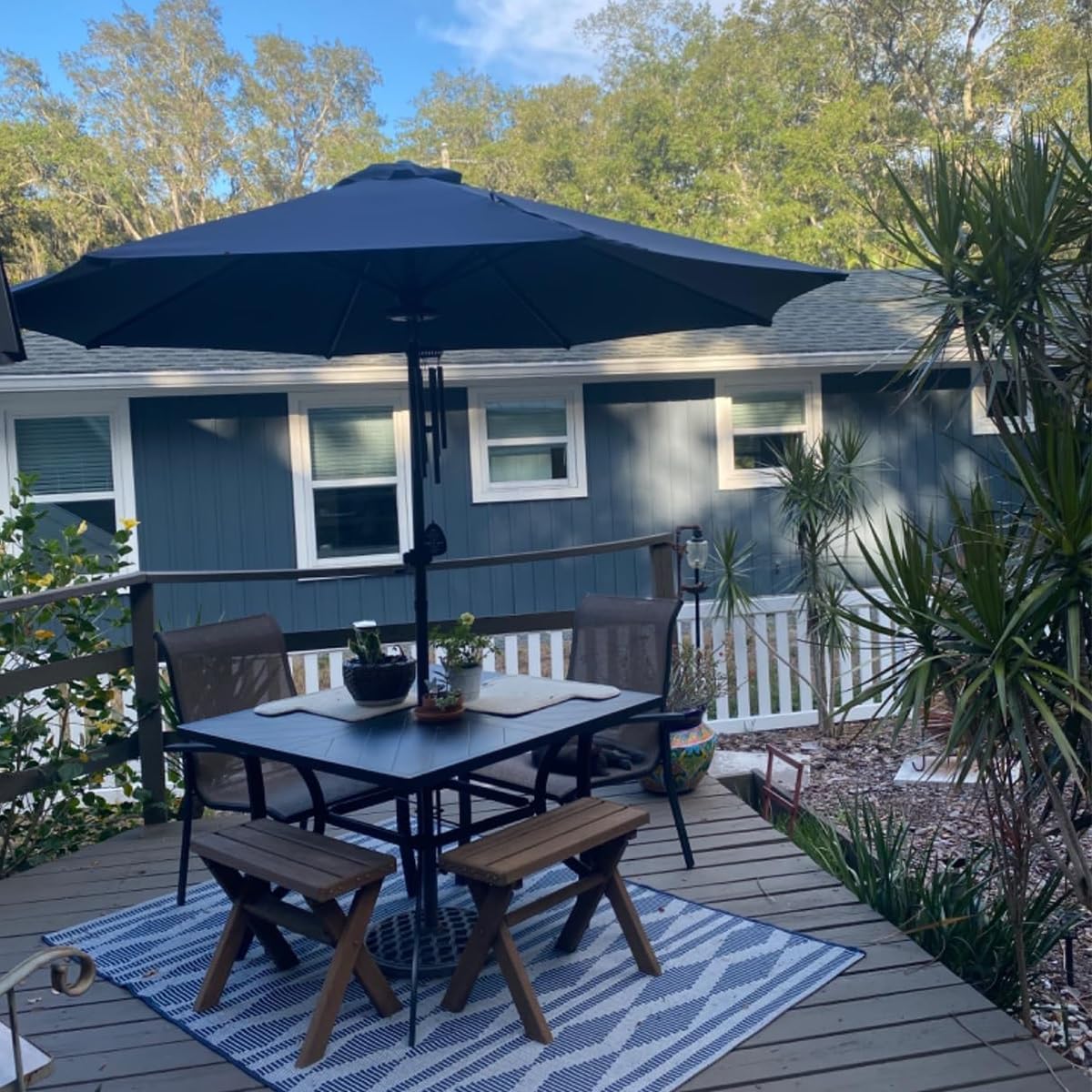 6 Ribs 8 Ribs Patio Umbrella Replacement Canopy, 6.6ft/7.5ft/9ft/10ft Umbrella Canopy Replacement Covers, Outdoor Table Market Umbrella Replacement Top Canopy, Umbrella Cover Replace Canvas(Black) : Patio, Lawn & Garden