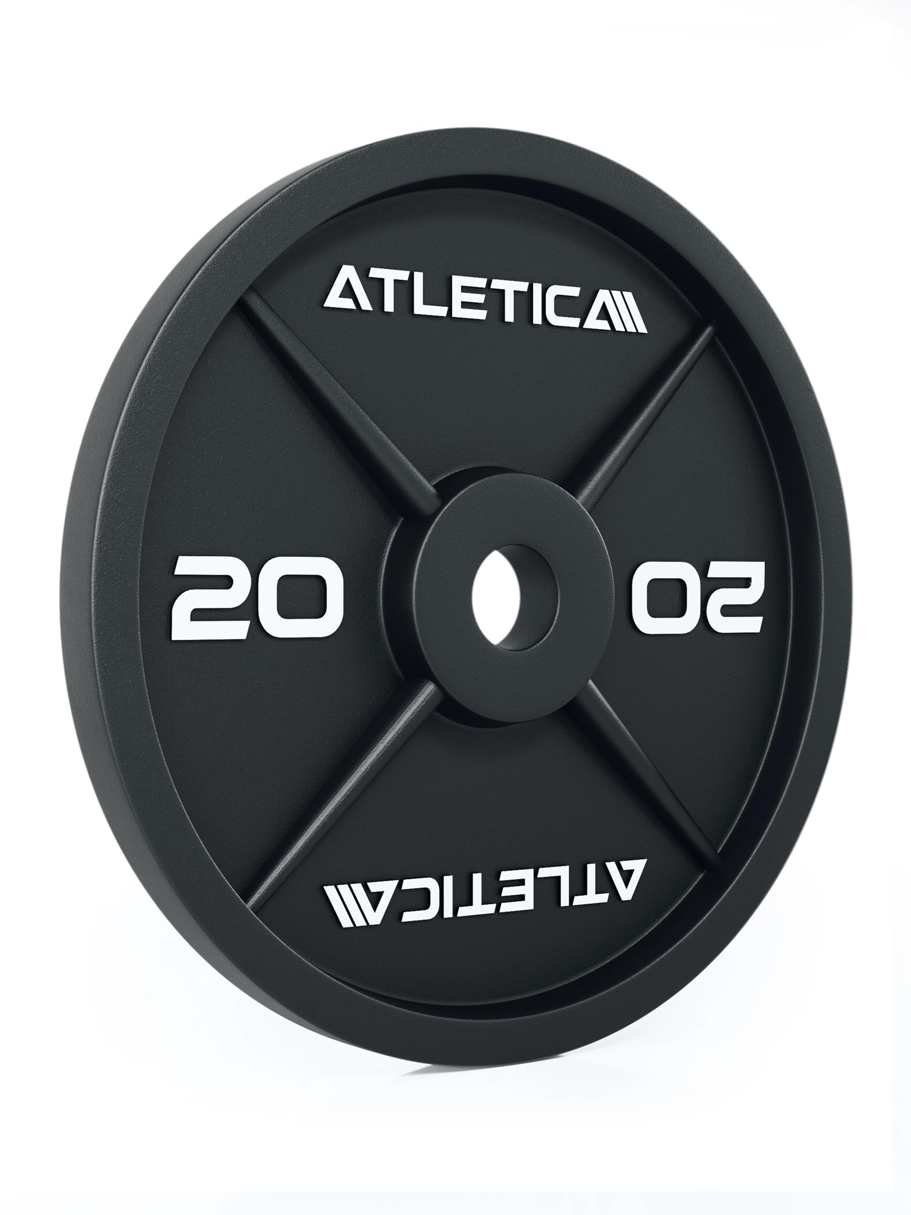 ATLETICA Iron Plates | para żeliwnych krążków do sztangi | Ø 50 mm | lakier odporny na rdzę | parami od 1,25 do 25 kg | dane kg i LBS