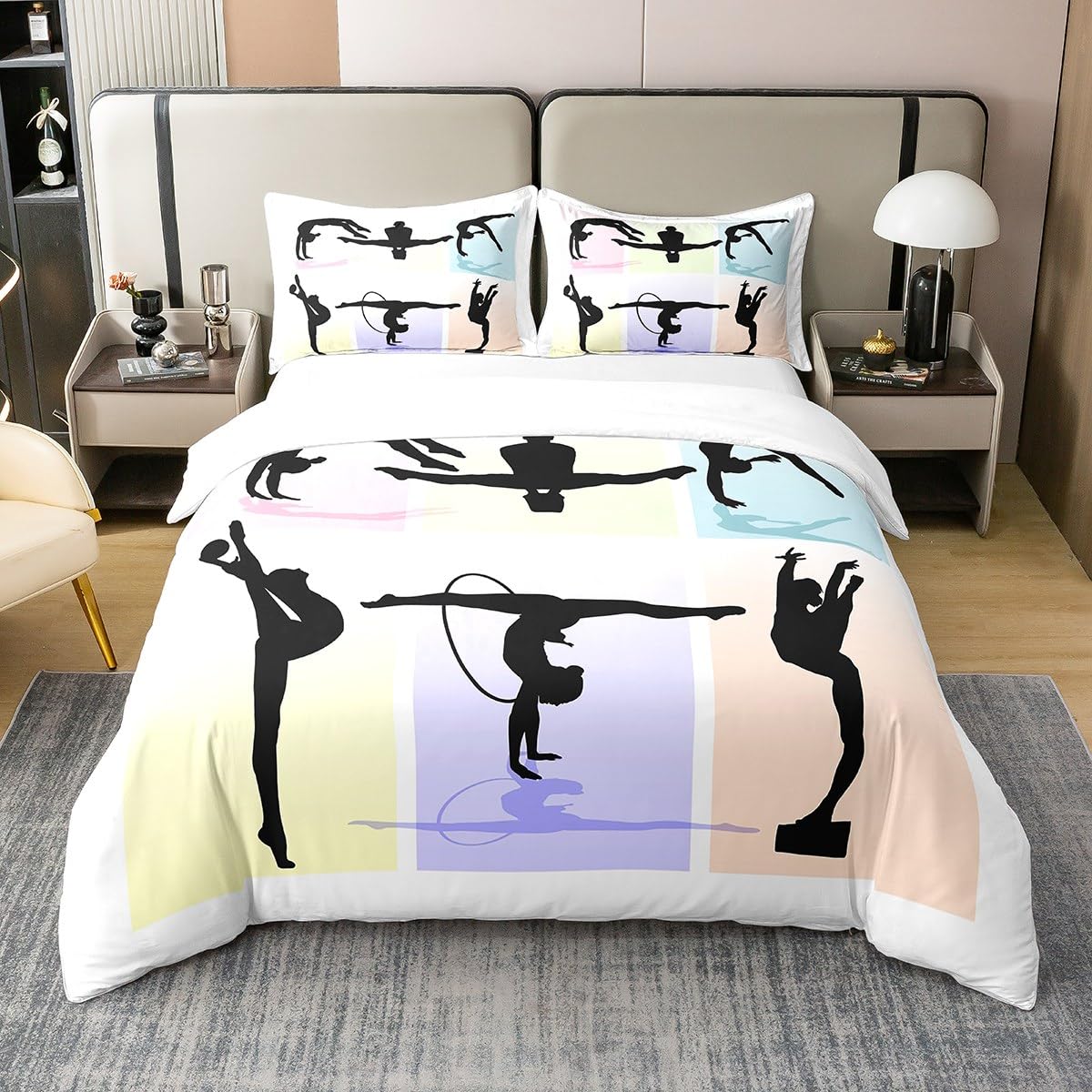 Parure de lit gymnastique 100% coton doux haut de gamme Homemissing