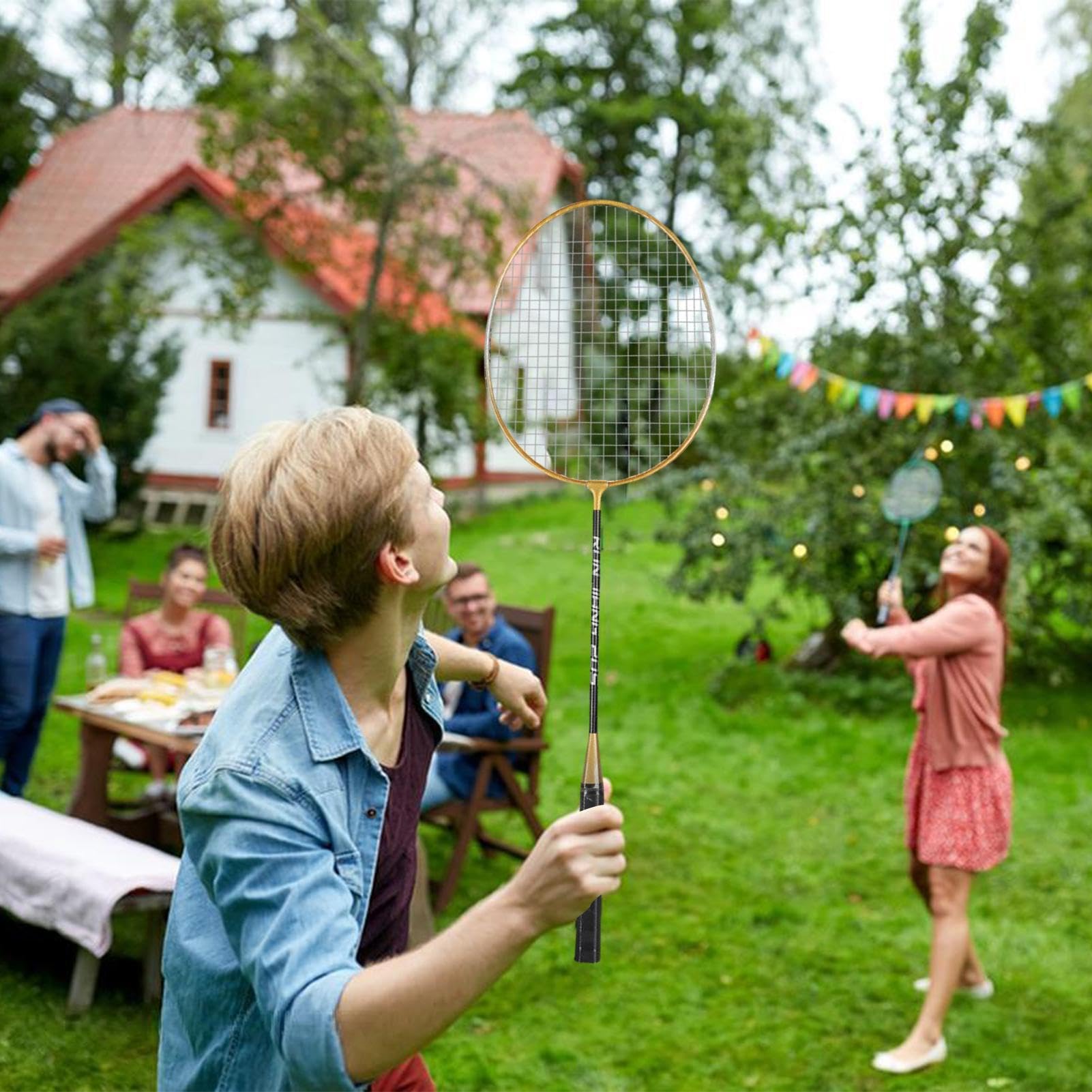 Set 2 Racchette Da Badminton YOUDING - Leggere, Con Impugnatura Anti-Sudore, Per Adulti - Foto 4