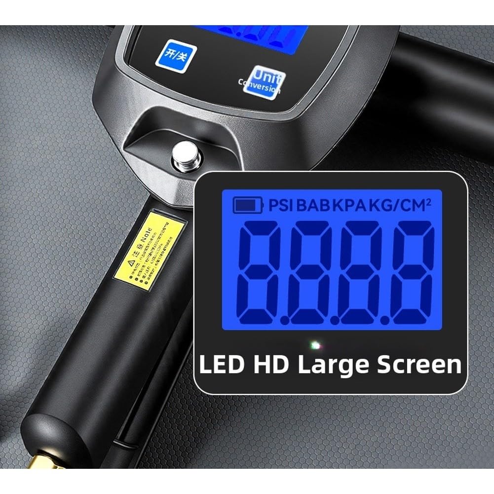 SPORTARC Manometro digitale per la pressione dei pneumatici, 0-255 PSI Air Checker, display LCD retroilluminato, PP e rame, per auto, camion, biciclette