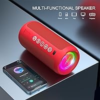 Vista 2 de Ortizan Portable Bluetooth Speaker: IPX7 Waterproof, 24W Loud Sound, Deep Bass, Bluetooth 5.3, LED Lights, Wireless Stereo Pairing, 30H Playtime