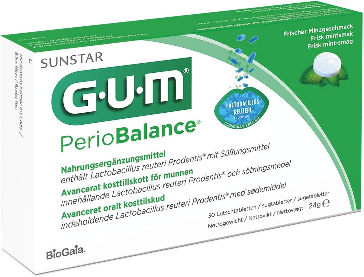 GUM Periobalance lozenges 30 Pieces, Pack of 3 (3X 30 Pieces)