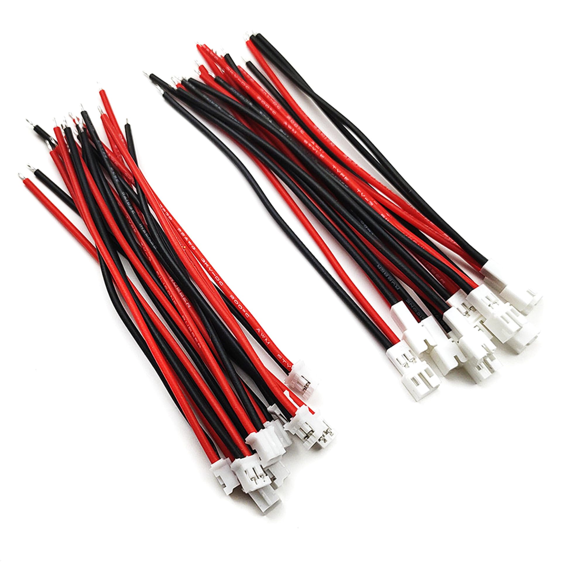 JST-PH 2.0 Stecker & Buchse Mit 22 AWG Silikondraht – 10 Paar, 10 Cm Lang, Für Drohnen Wie JJRC H36, Blade Inductrix