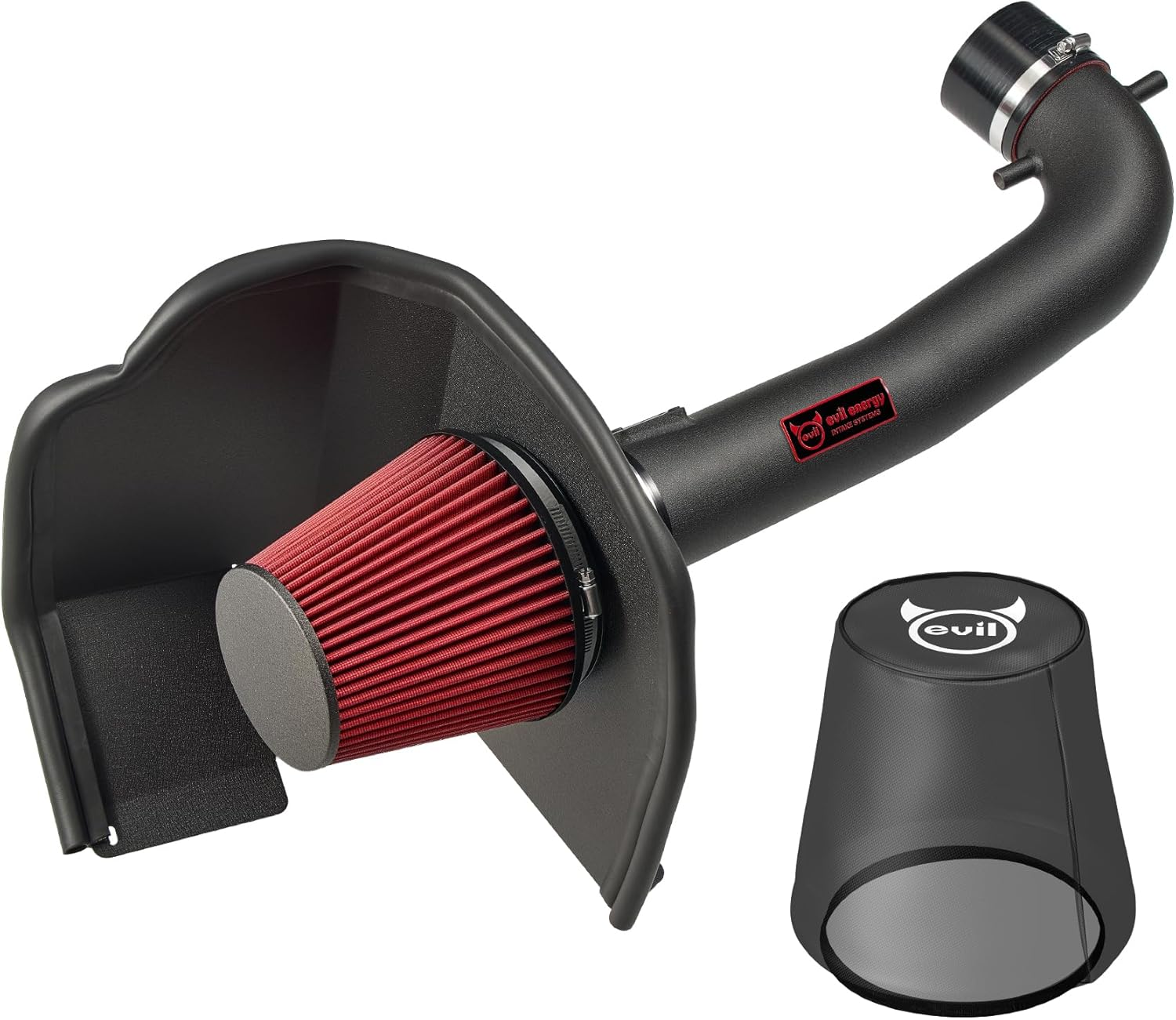 EVIL ENERGY Cold Air Intake Compatible for 2014-2018 Chevy Silverado 1500/GMC Sierra 1500 5.3L/6.2L, Increases Horsepower, Towing Performance & Acceleration, Includes Heat Shield & Pre-Filter, Black