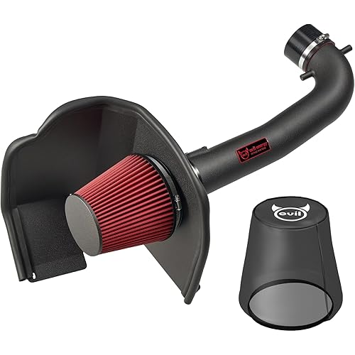 EVIL ENERGY Cold Air Intake Compatible for 2014-2018 Chevy Silverado 1500/GMC Sierra 1500 5.3L/6.2L, Increases Horsepower, Towing Performance & Acceleration, Includes Heat Shield & Pre-Filter, Black
