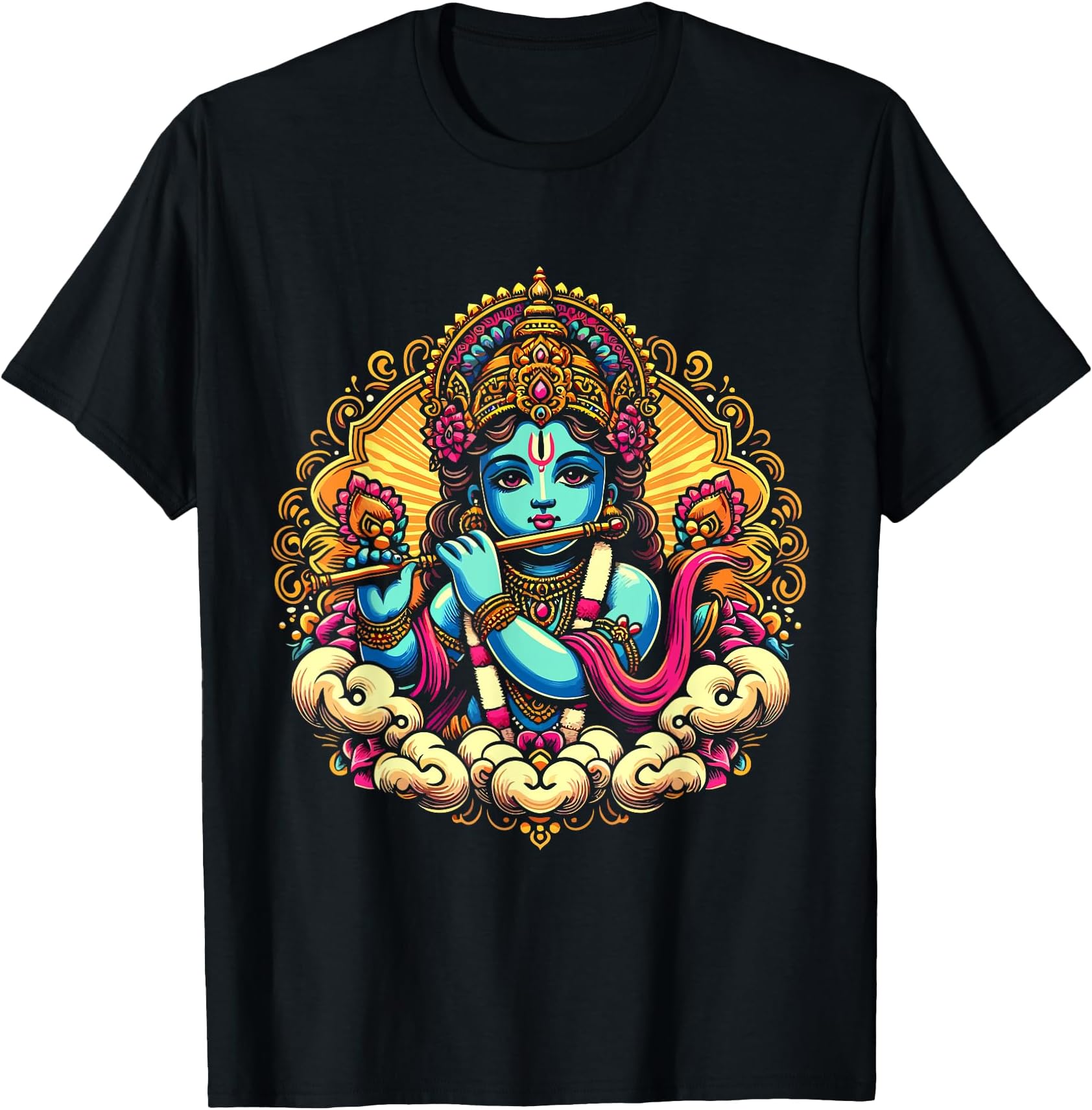 Lord Shri Krishna Hindu God Lord Shri Krishna Lover Devotee T-Shirt