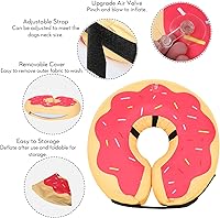 Vista 80 de MIDOG Inflatable Dog Cone Alternative for After Surgery - Soft Protective Donut Collar Prevents Licking, Comfortable Recovery E-Collar Alternative