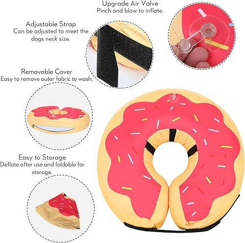 Miniatura 80 de MIDOG Inflatable Dog Cone Alternative for After Surgery - Soft Protective Donut Collar Prevents Licking, Comfortable Recovery E-Collar Alternative