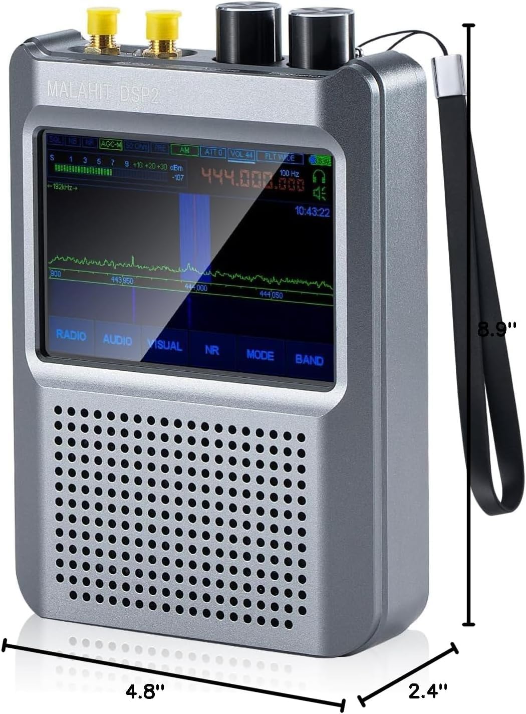 Najnowszy odbiornik radiowy V2.4 Malachite DSP2 SDR, AURSINC krótkofalowy odbiornik radiowy 10 kHz-380 MHz, 404 MHz-2 GHz, AM SSB DSB CW NFM WFM Air FT8 RTTY, funkcja dekodera, redukcja szumów