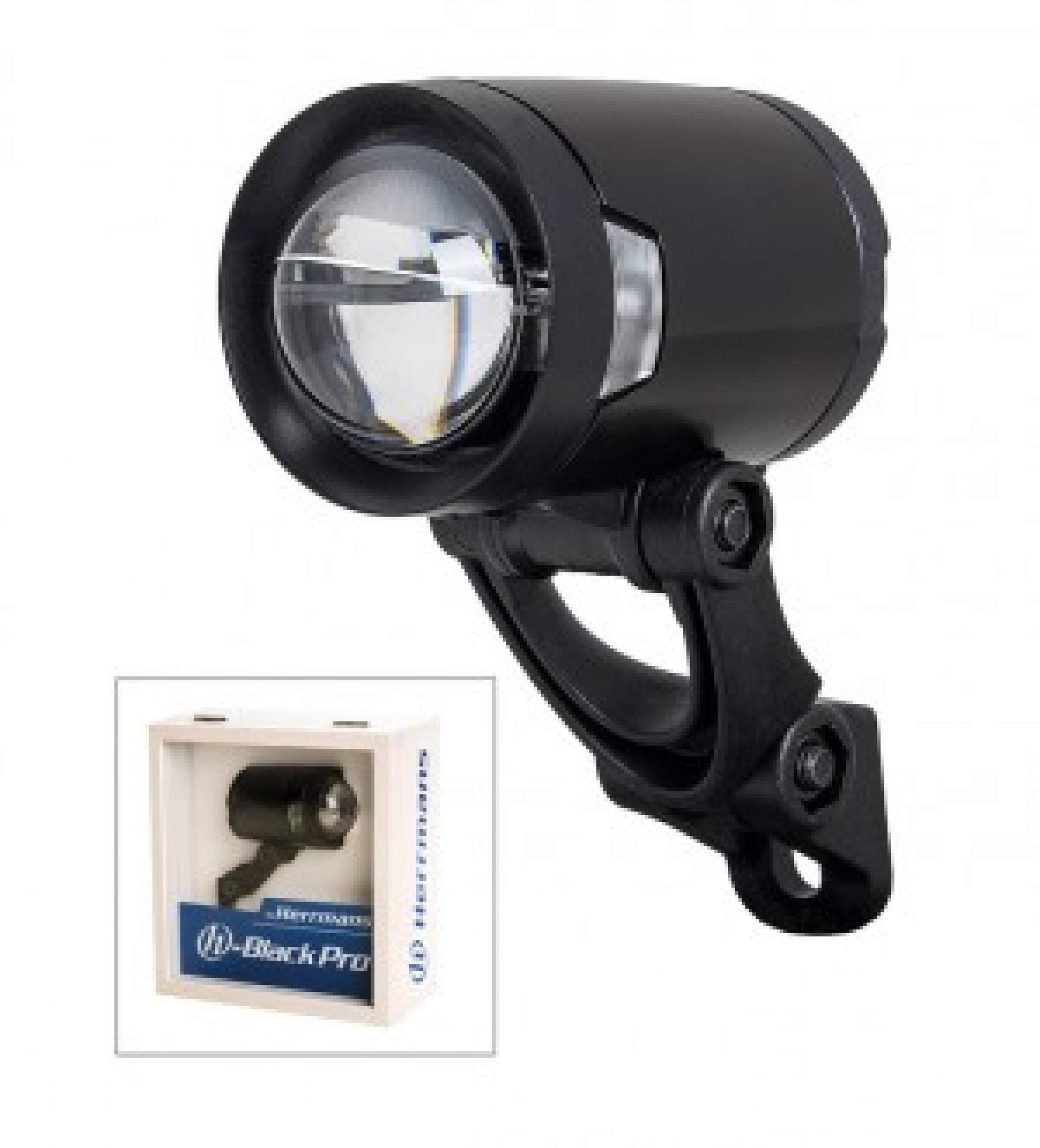 Herrmans H-Black Pro Dynamo LED Head Light, Black - 4099-0140