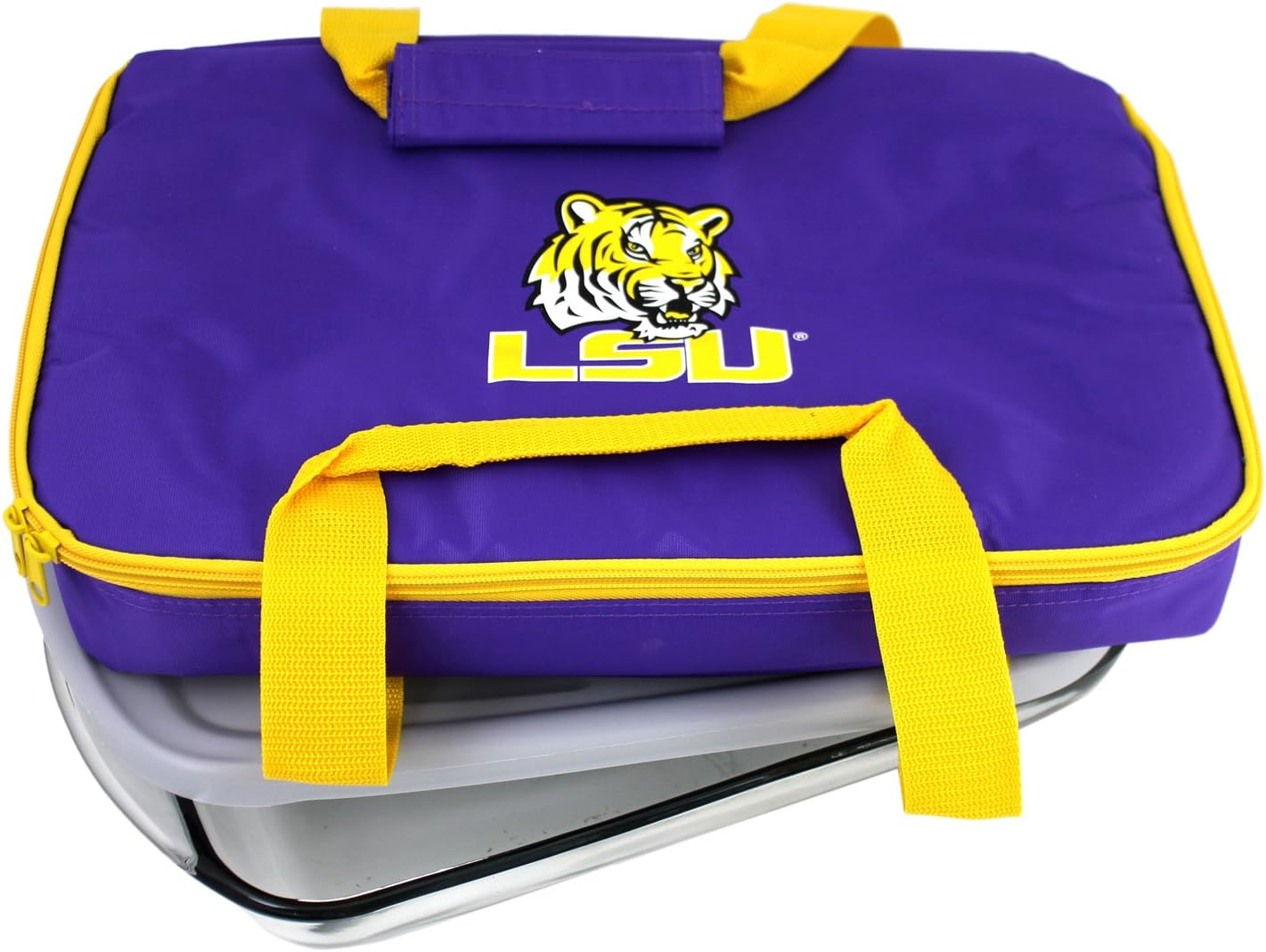 NCAA LSU Tigers Casserole Combo with Carrier Bag, 3Quart