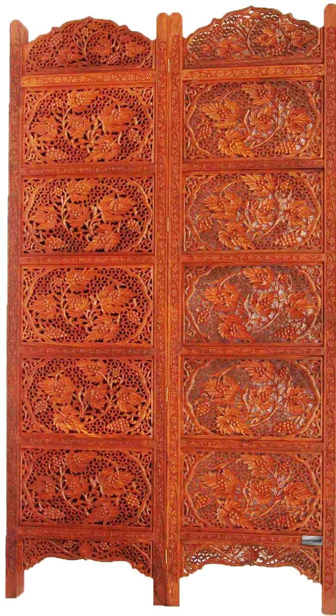 Aarsun Sheesham Wood Partition Room Divider Wooden Room Separator (Indian Rosewood) Jaali