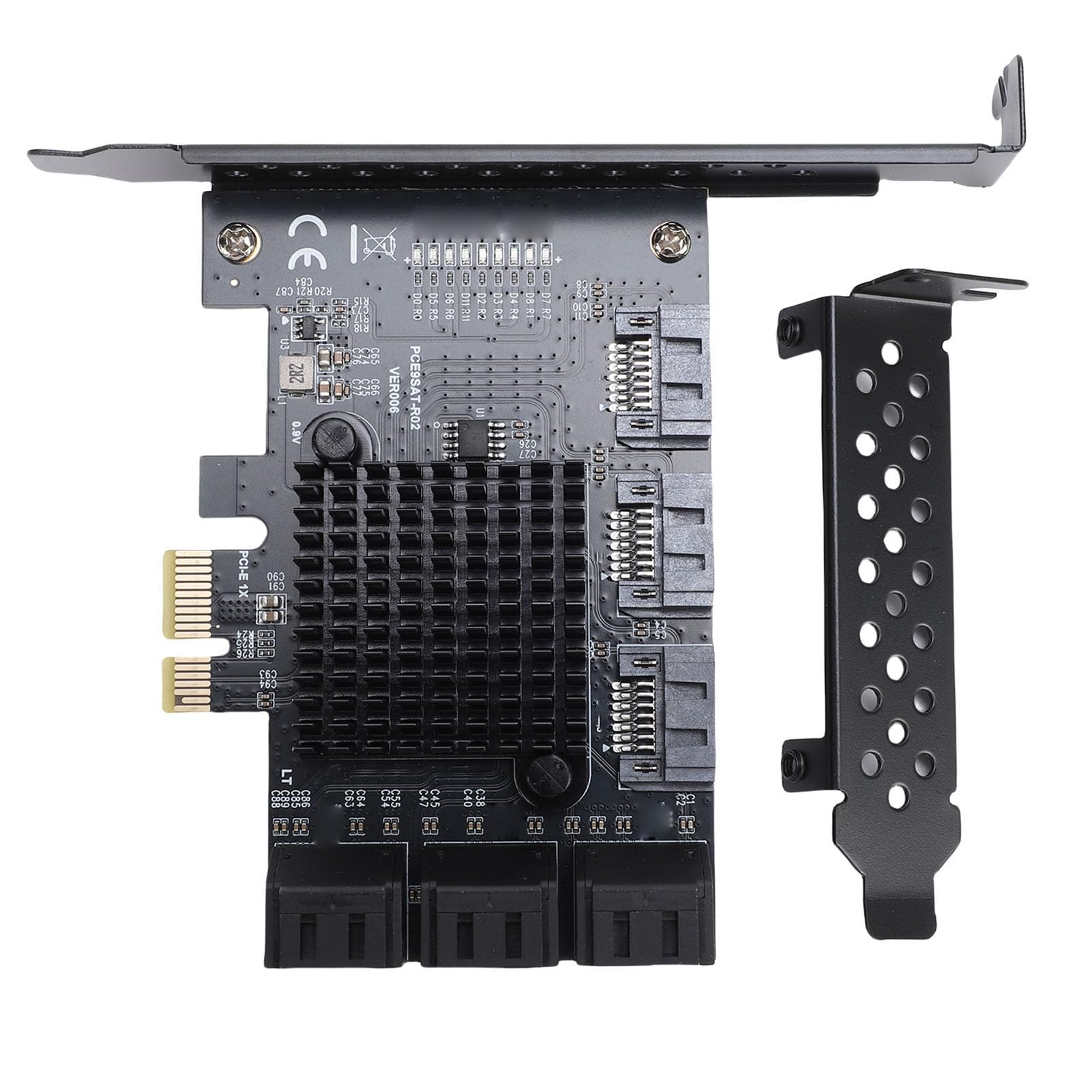 Scheda di espansione PCIE da 1X a 9 porte Serial ATA3.0 Trasferimento dati da 6 Gbps