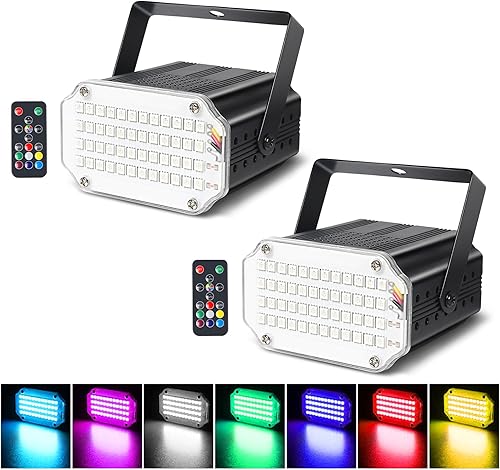 Miniatura 9 de MAD OWL Paquete de 2 luces estroboscópicas blancas para habitación, luces estroboscópicas de fiesta intermitentes para fiesta (paquete de 2)