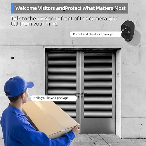 Miniatura 5 de ELECCTV Cámaras de seguridad inalámbricas para exteriores para seguridad del hogar inalámbricas con alarma de sirena y foco, detección de