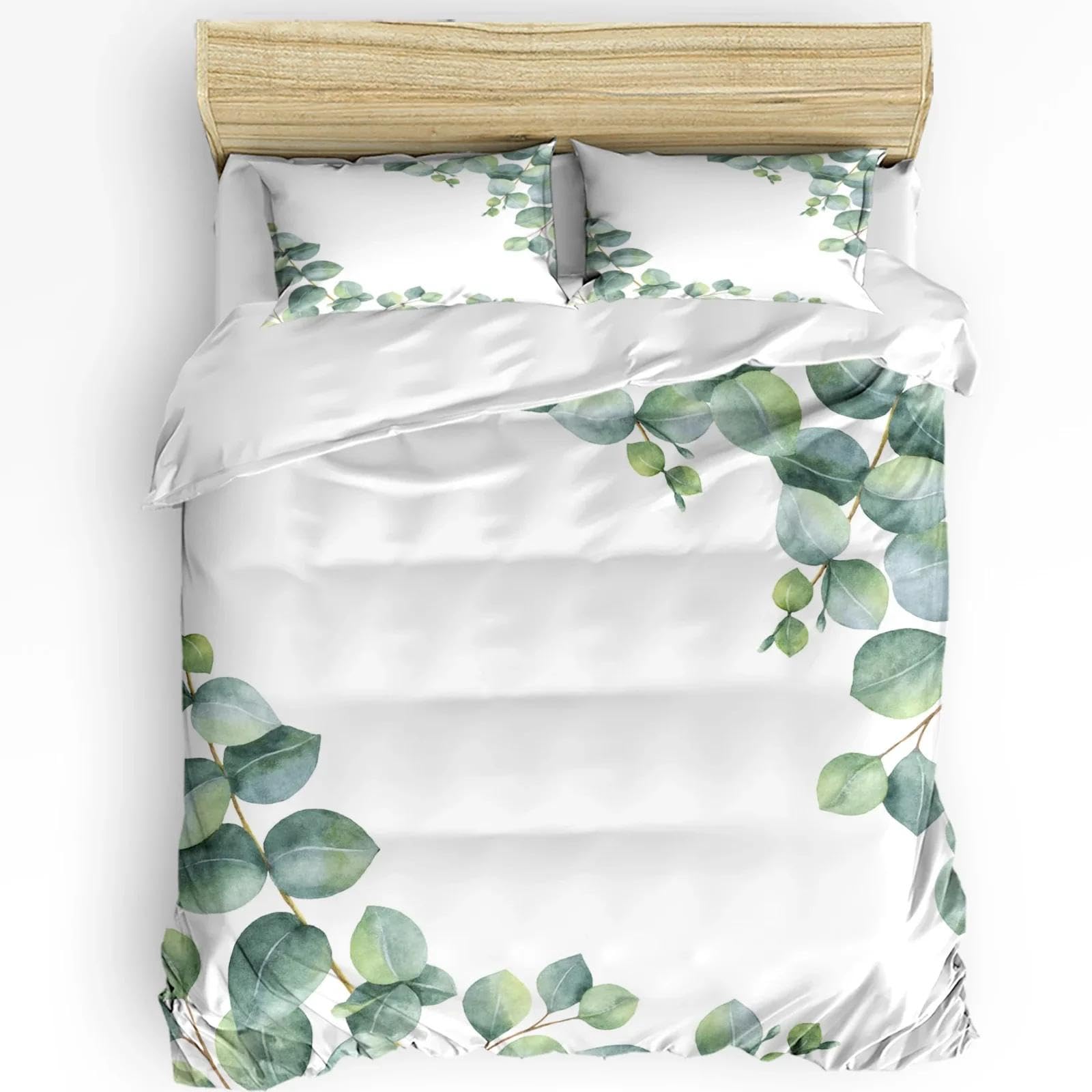 Taie d'oreiller 40x80cm et housse de couette eucalyptus pour renouveler votre linge de lit