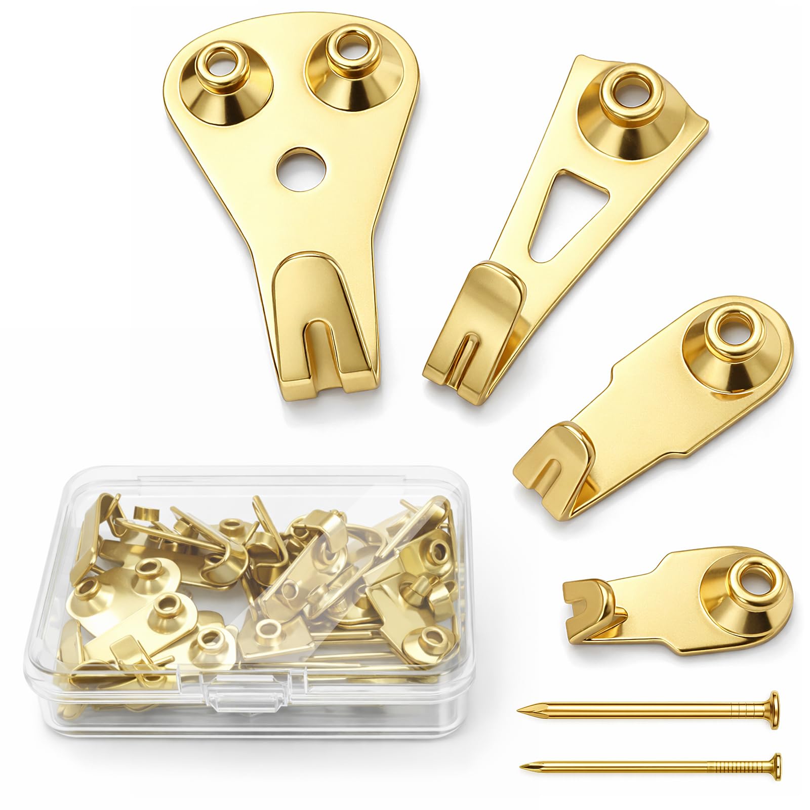 Kit di ganci per appendere quadri, ganci (50 30 20 4,5 kg) e chiodi, per appendere quadri, foto, specchi per cartongesso, legno, pareti a secco
