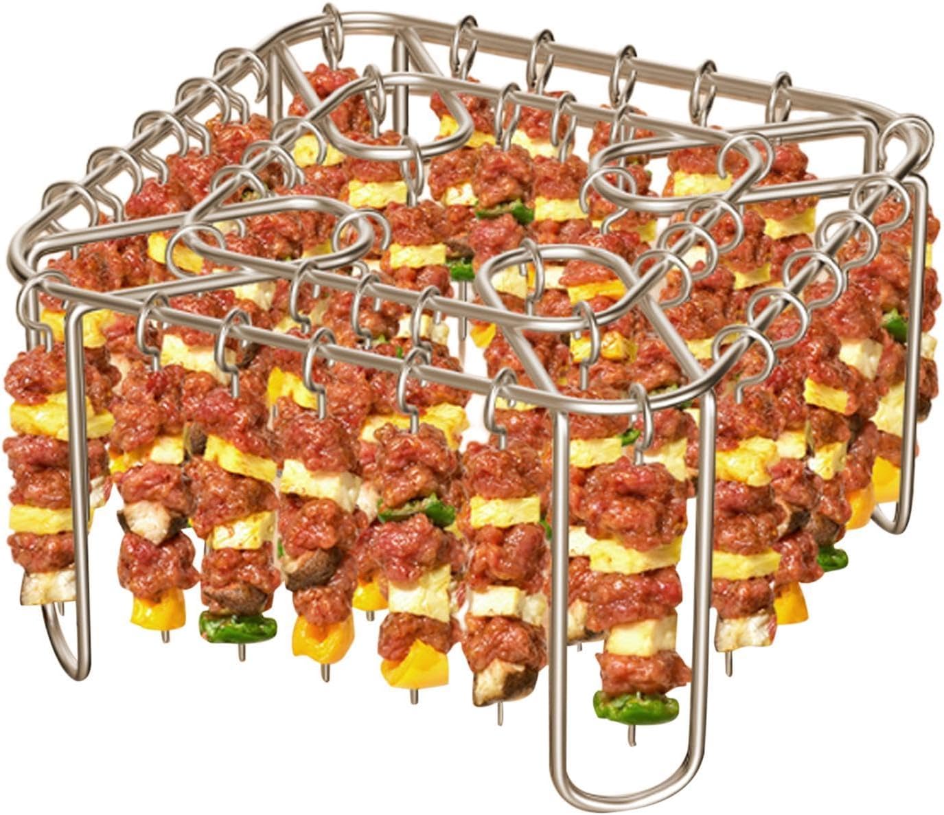 Air Fryer Grill Rack No Flipping Steel Food Grade Square Stand