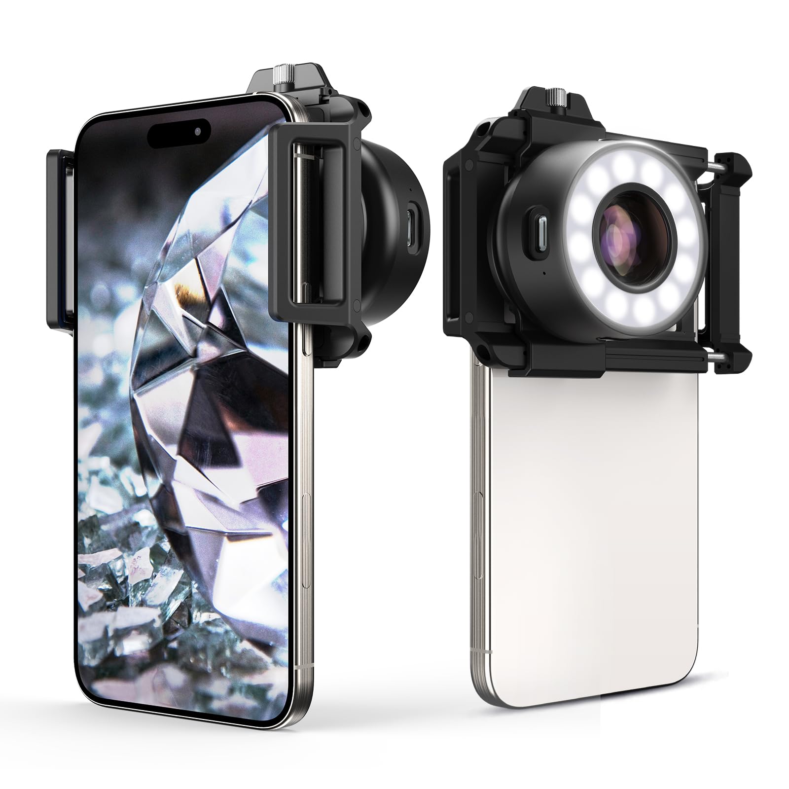 APEXEL Loupe de bijoutier 120X pour l'observation et la Photographie d'antiquités, de Bijoux et de Produits de Luxe