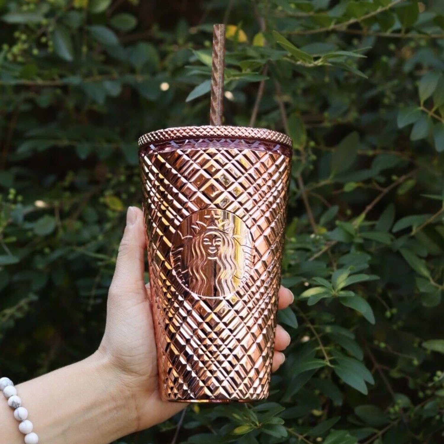 Starbucks 2023 Winter Holiday Jeweled 16oz Tumbler Cold Cup - Rose Gold:  Buy Online at Best Price in UAE - Amazon.ae