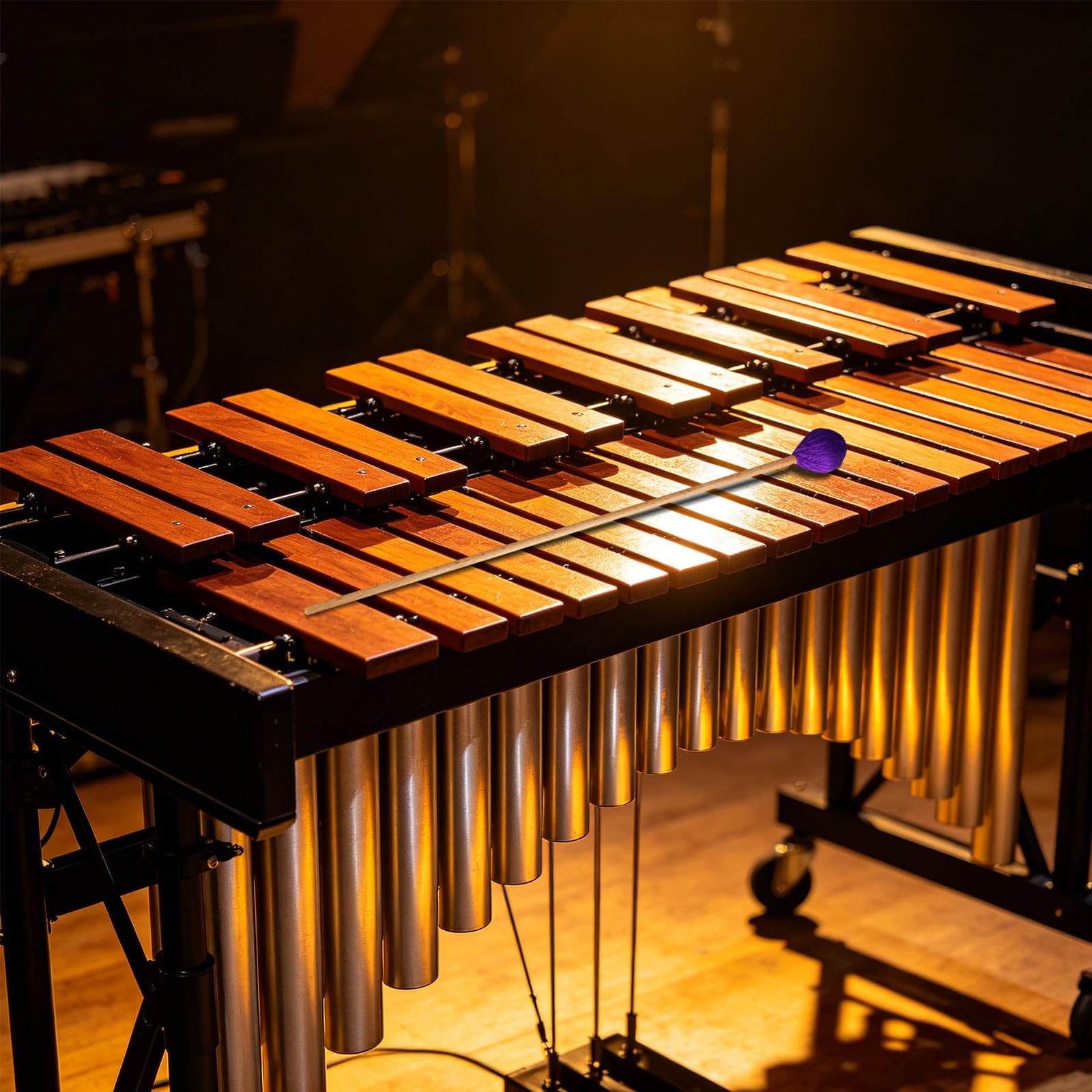 FRCOLOR 4 Piezas Marimba Mallets con Cabezas para Instrumentos de Percusión Mazos de Madera para Intermedio con Cabezas Moradas