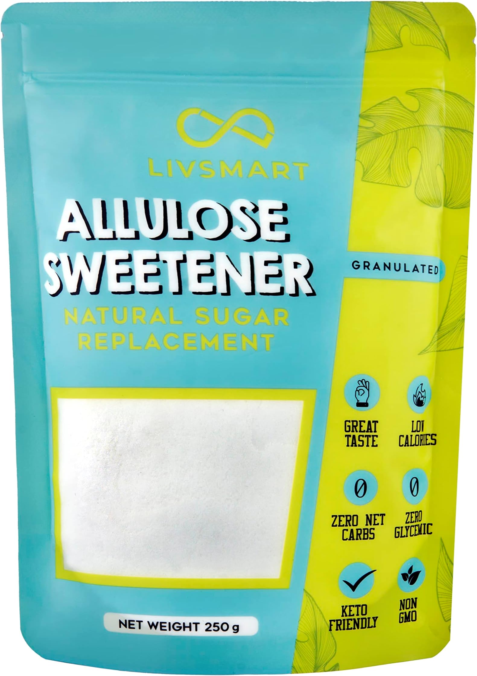 Allulose Sugar-Free Sweetener (Keto, Zero Net Carbs, Non GMO)