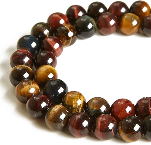 Miniatura 119 de 45 cuentas de turmalina negra de 0.315 pulgadas (0.315 in), cuentas de piedras preciosas naturales redondas sueltas