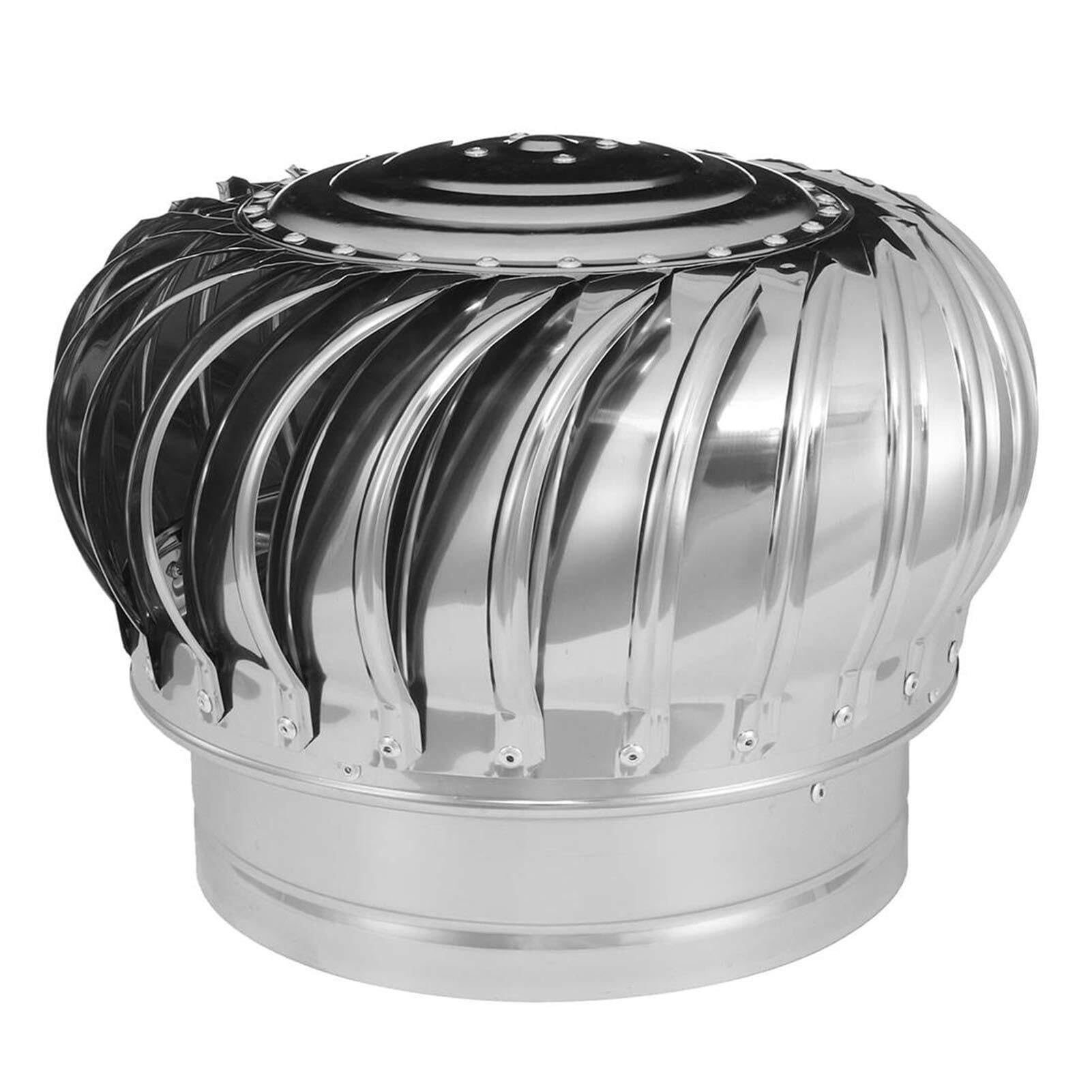 Sombrerete de Chimenea Giratorio de Acero Inoxidable - Giratorio o para Montaje en Techo, Apto para conductos de 200 mm - Resistente a la Lluvia y a Las Fugas - Accesorios para el sombrerete