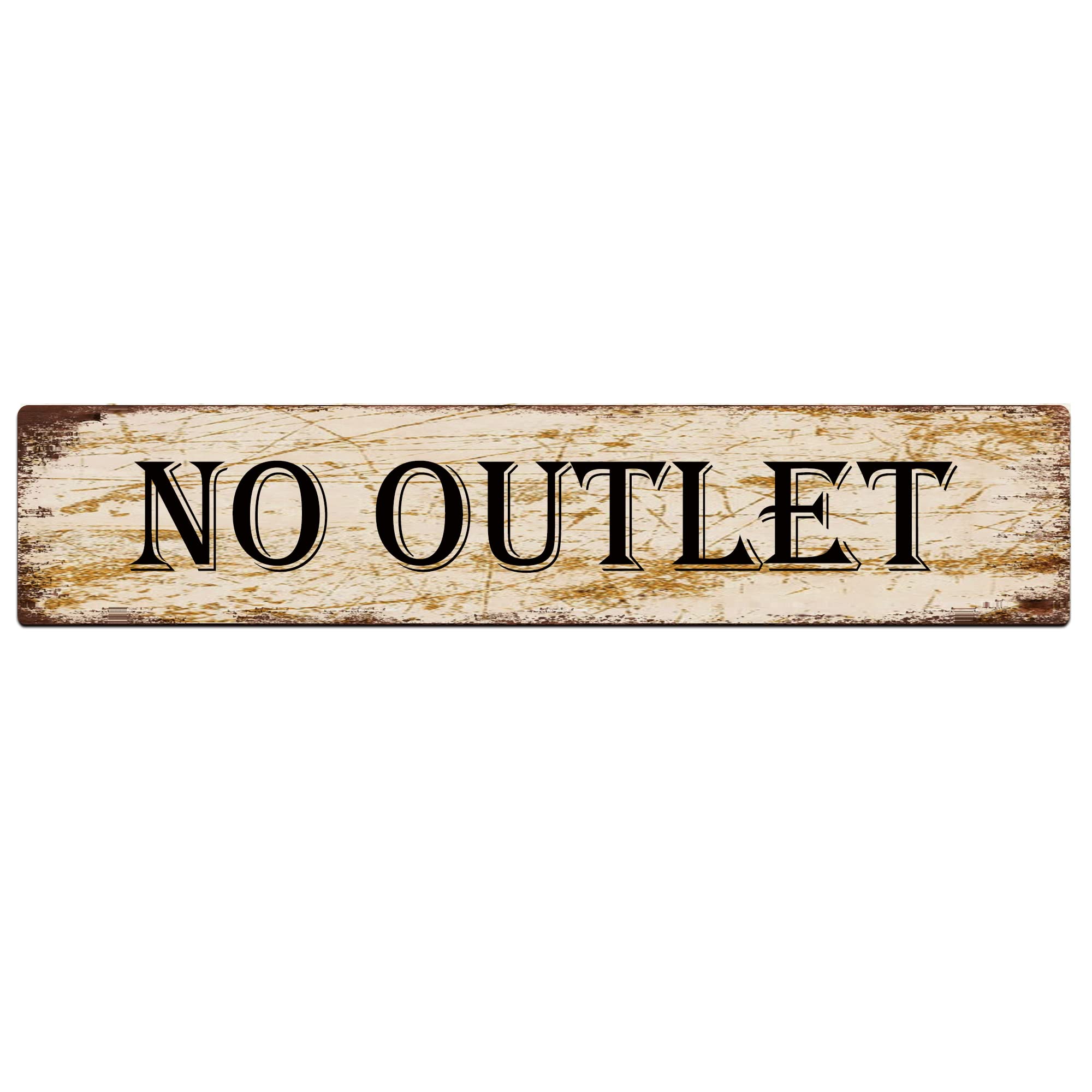 No Outlet Retro Tin Signs Aluminum Metal Sign for Kitchen Home Garden Wall Bar Cafe Decor 4x16 Inch