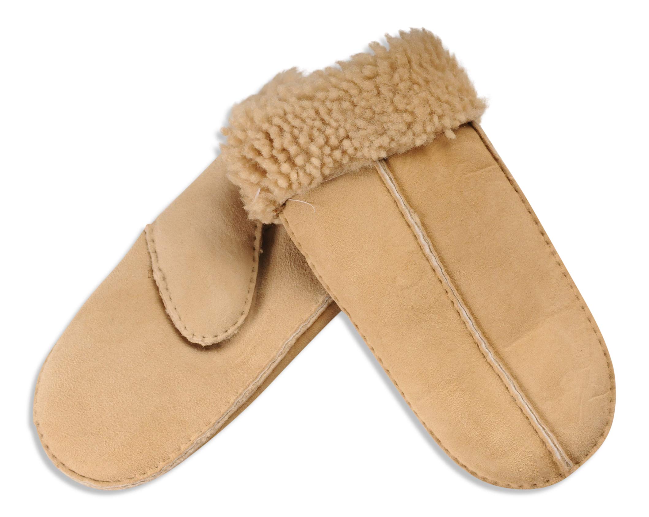 Nordvek Mens Sheepskin Mittens - Split Palm Suede Winter Gloves # 312-100 (Sand)