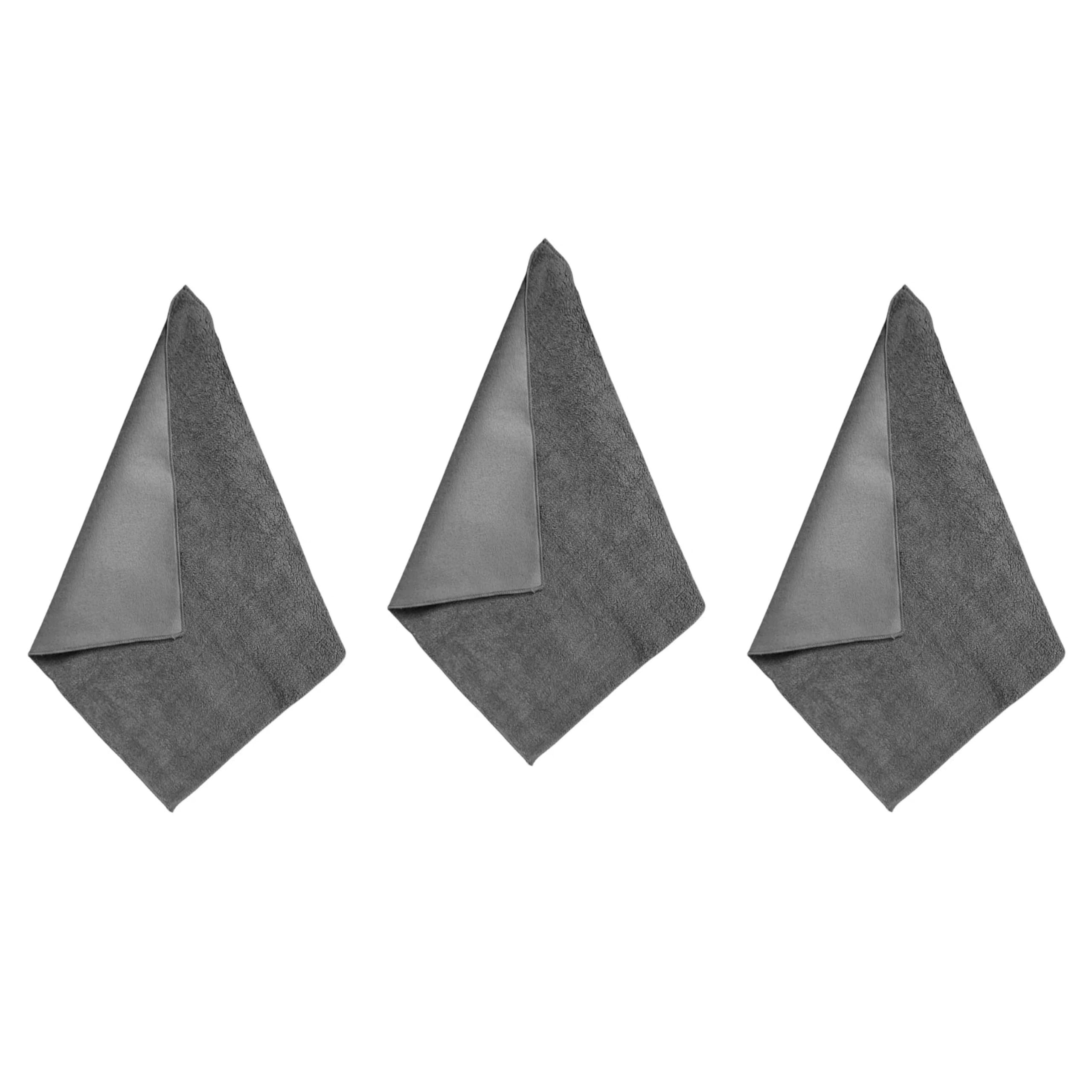 FLVACar wash towel 5pcs, microfiber cleaning cloth for car drying and kitchen cleaning, detailing towels