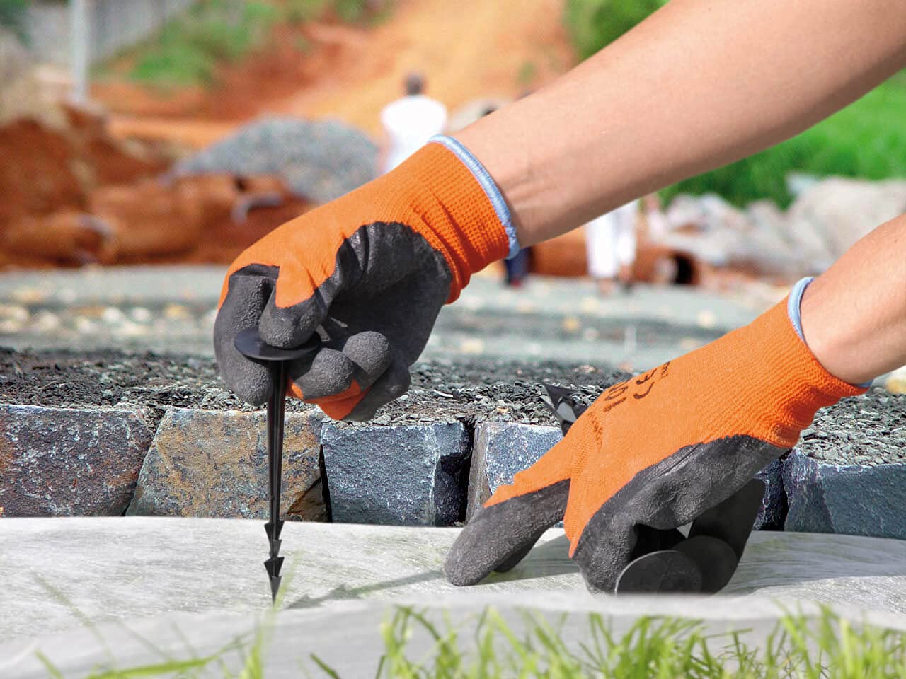 GARDENIX TerraPEG kotwy gruntowe do włókniny ogrodowej, oddzielenia piaskownicy, siatka na chwasty i krety, plandeka uniwersalna, bardzo mocne