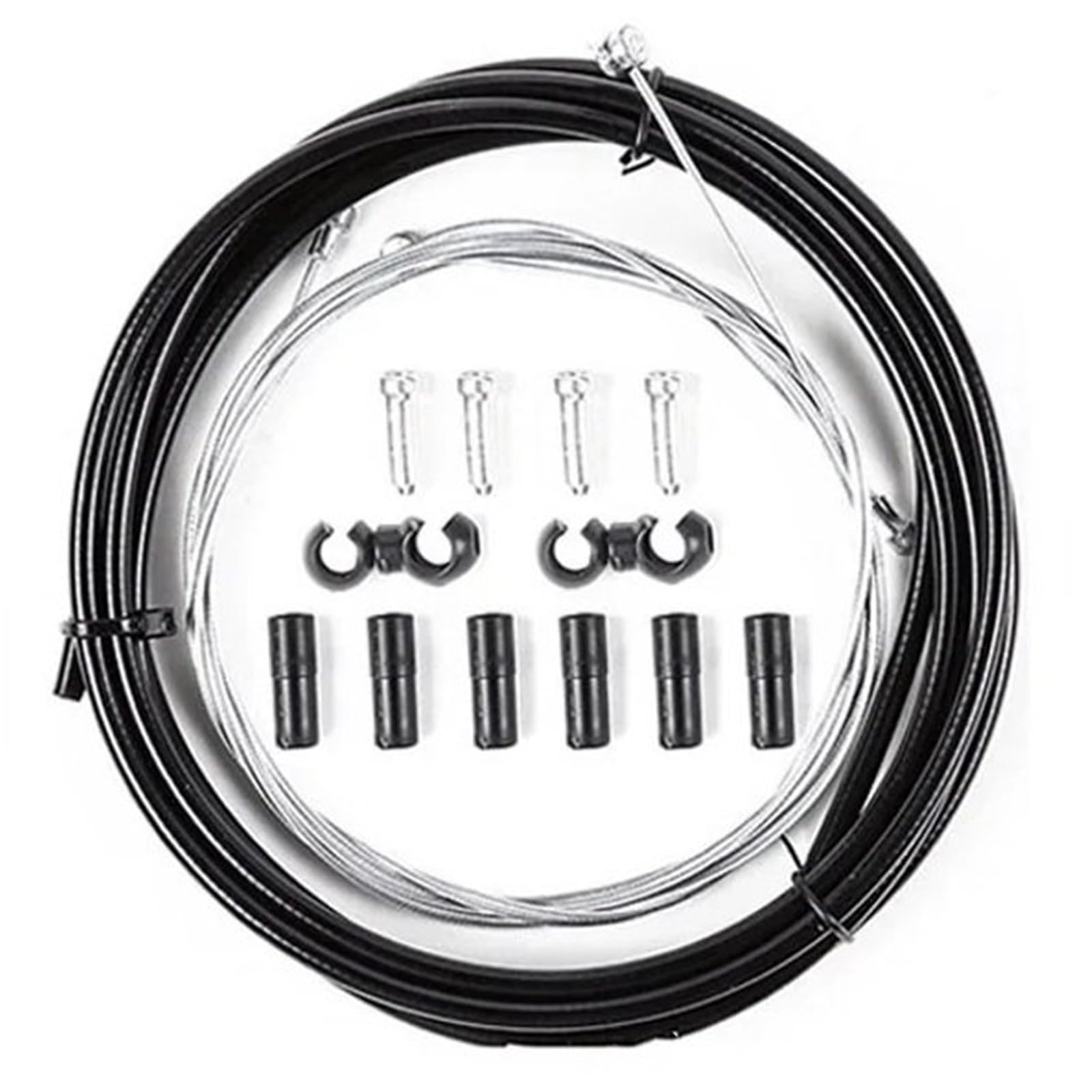 Bicycle V Brakes Set Road Mountain Bike Rim Brakes Kit V Brake Caliper Cable Lever Line Pulling Rim Brake(1Pair Brake Cable)