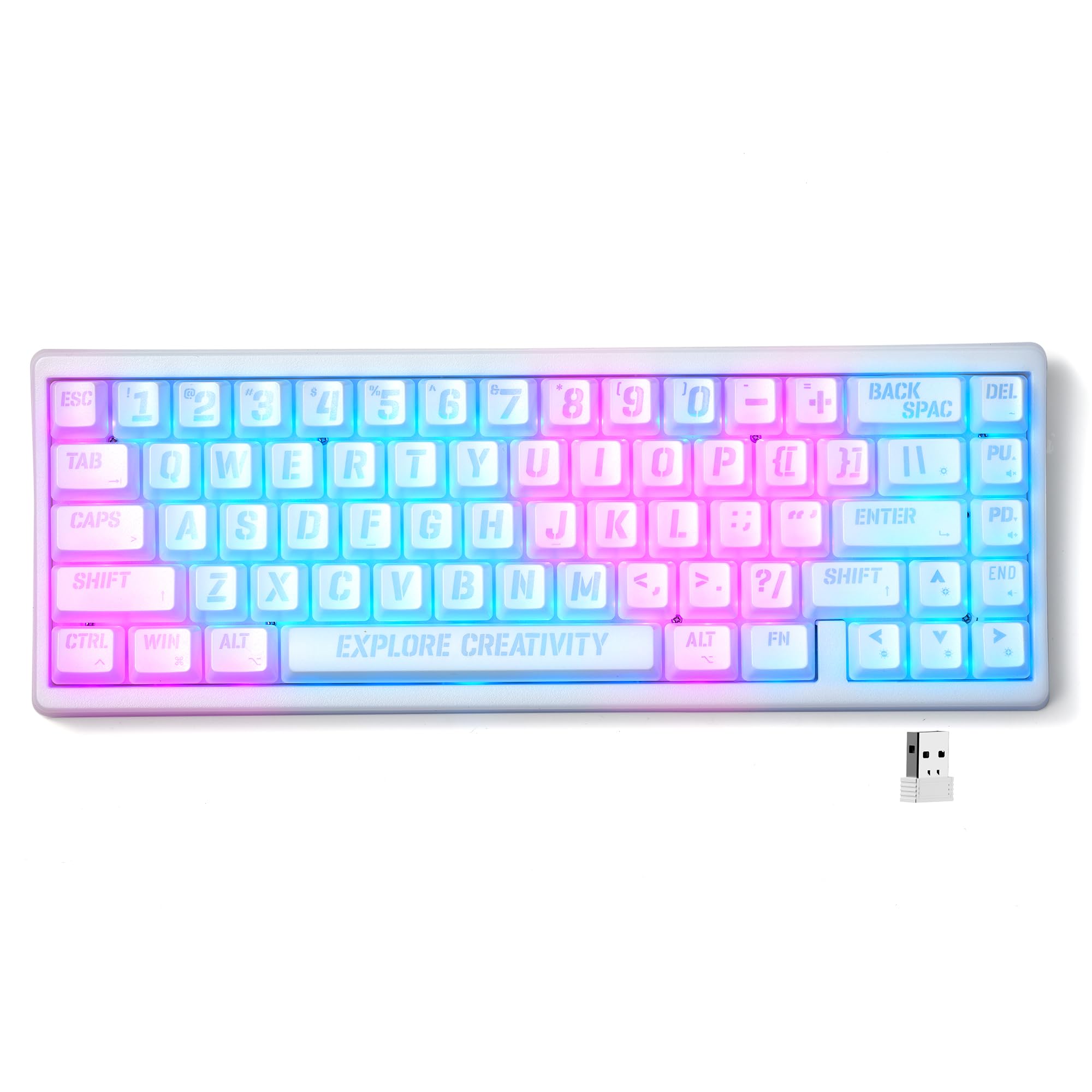 Amazon.com: HITIME XVX M67 Wireless 60% Percent Keyboard, QMK/VIA