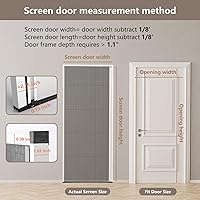 Vista 5 de Puertas de pantalla retráctiles Marco de aluminio Puerta de pantalla deslizante de pista baja para puerta frontal gris francés interior puerta