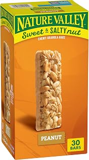 Nature Valley Sweet & Salty Peanut Granola Bars, 30 Count Pack - Crunchy, No Artificial Flavors Snack