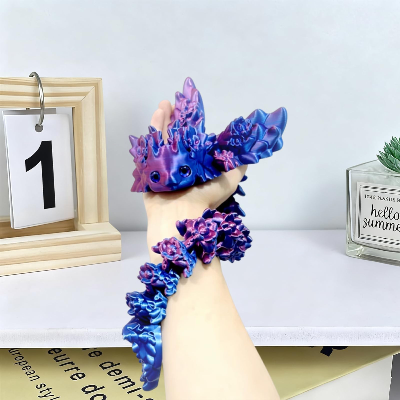 AMBEERT 1 PCS 21cm 3D Printed Axolotl, 3D Printed Animals, Desk Decor - Image 4
