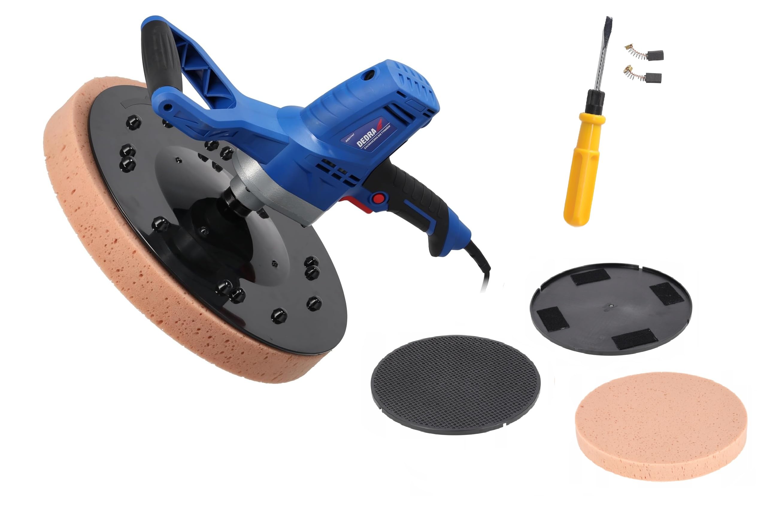 Macchina per la lavorazione dell'intonaco DEDRA forte 710 W, diametro del disco Ø 390 mm, 110 RPM, softgrip, un dispositivo multifunzionale per il trattamento di pareti o pavimenti