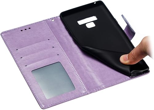 Miniatura 6 de LEECOCO - Funda para Galaxy Note 9 con diseño de mandala en relieve de piel sintética con tapa para cuaderno, estilo libro, soporte magnético,