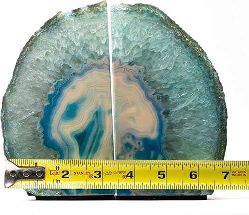 Miniatura 8 de DesertUSA Sujetalibros de ágata, sujetalibros de geoda pulida, sujetalibros de cristal, sujetalibros hechos de piedra, sujetalibros decorativos,