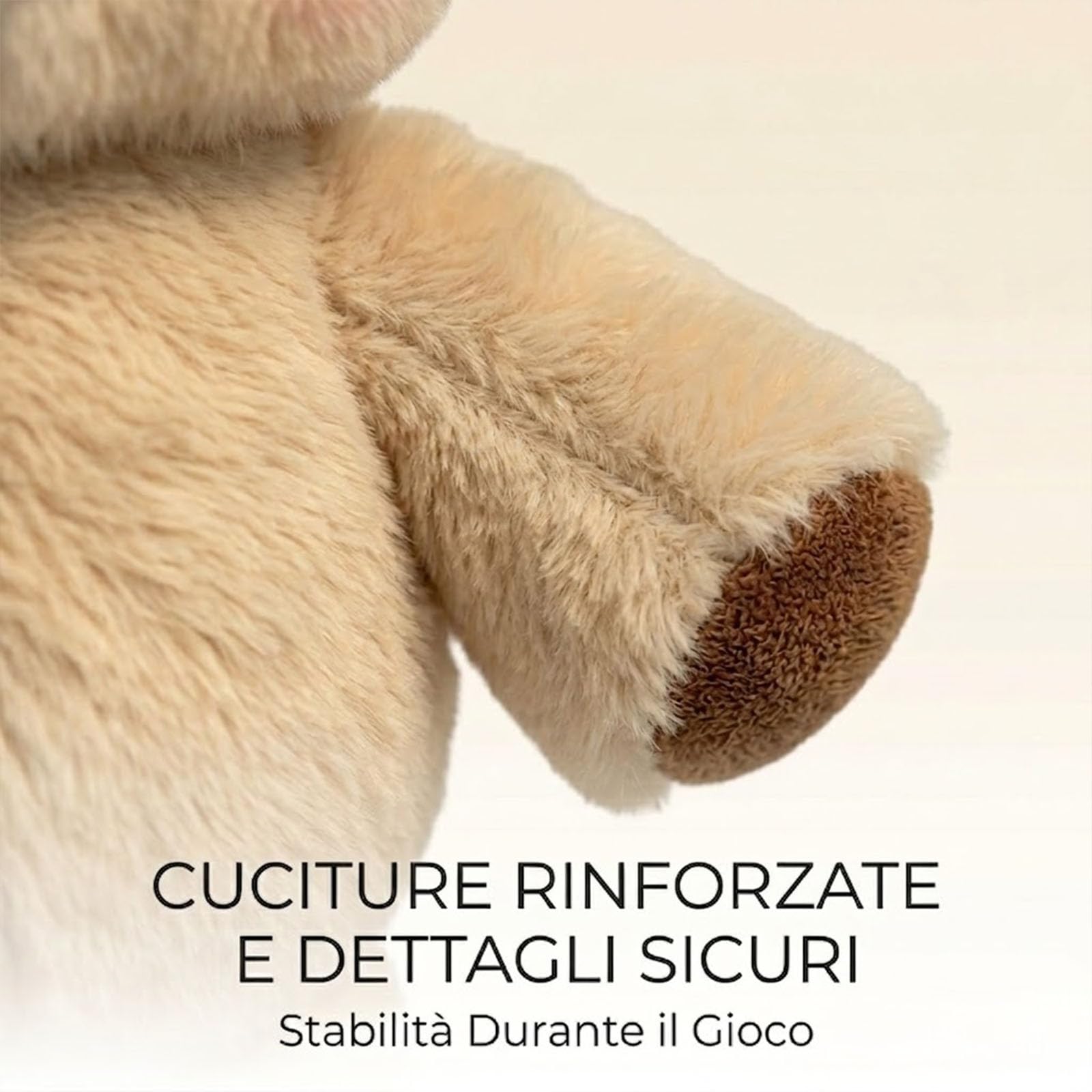 Generico Peluche che Corre Mucca 45/60cm - Cuscino Morbido e Soffice per Casa - Pupazzo che Cammina a Forma di Vitello (Albicocca,45cm)