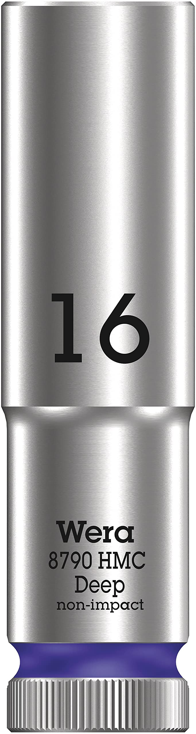 Wera 05004556001 8790 HMC Derin Lokma Anahtar 1/2 inç, Menekşe Rengi, 16,0 mm