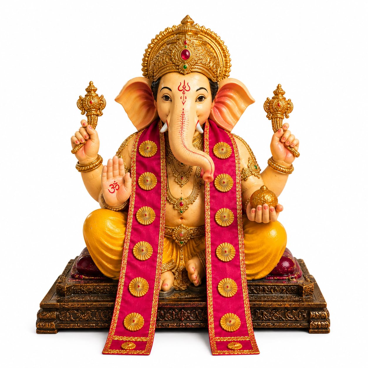 ganpati bappa printed khesh scarf dupatta patka pack of 10