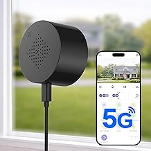 Septekon 2K Window Security Camera, Dual-Band 2.4GHz & 5GHz WiFi, No-Drill Mount, Indoor Camera for Outdoor Monitoring, Color Night Vision, AI Motion Detection, Black