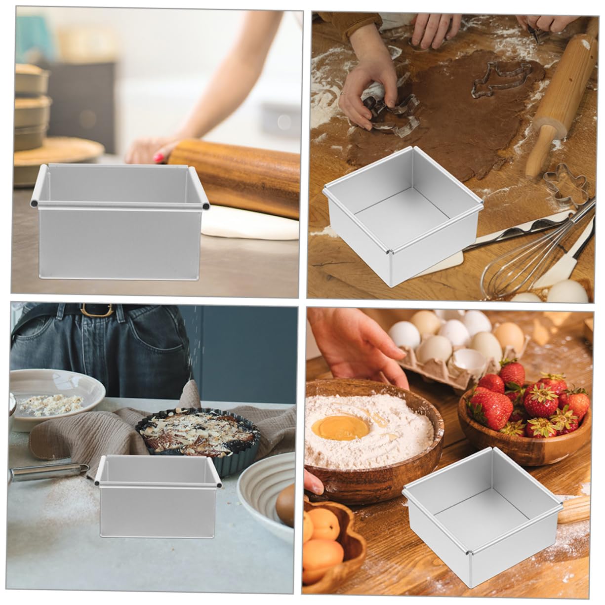 Cabilock Aluminum Alloy Cake Mold with Non Stick Finish Removable Bottom for Even Baking Easy Release Cleanup Baking Pan for Home Use