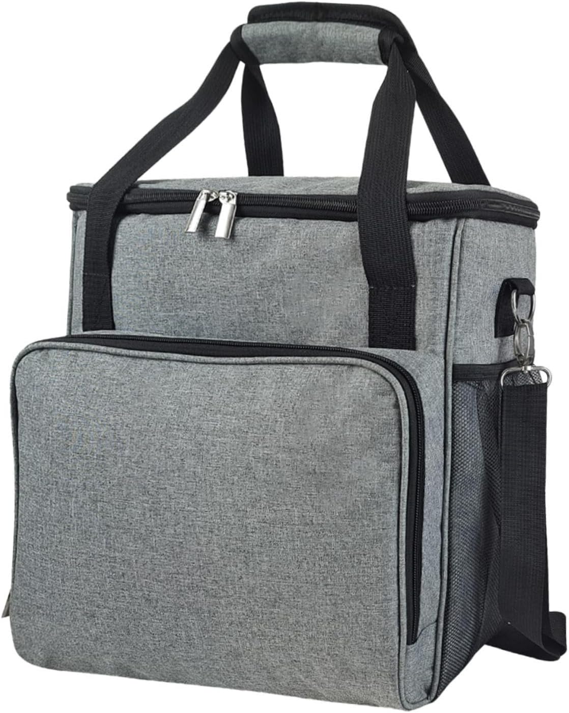 AWHAO コーヒーメーカー キャリングバッグ 収納ケース 防塵 携帯ケース 旅行用 グレー 11.81x13.39x7.09インチ