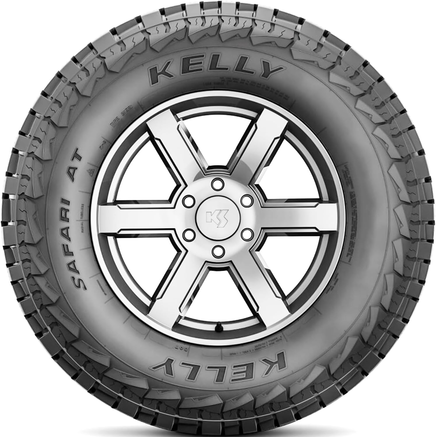 Kelly Safari A/T Truck/SUV All-Terrain Off-Road Radial Tire-255/70R17 255/70/17 255/70-17 112T Load Range SL 4-Ply BSL Black Serrated Letters